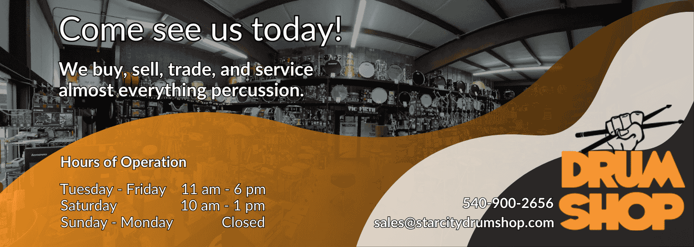 Come visit us at the Star City Drum Shop